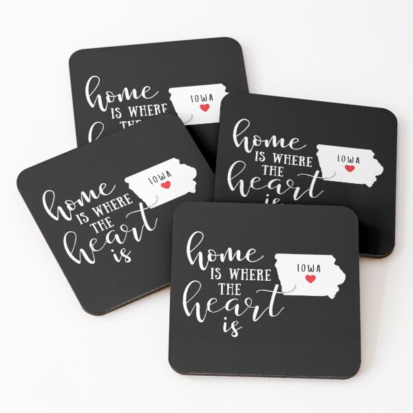 Item preview, Iowa, Home Is Where the Heart Is, Home State designed and sold by ladylaughprints.