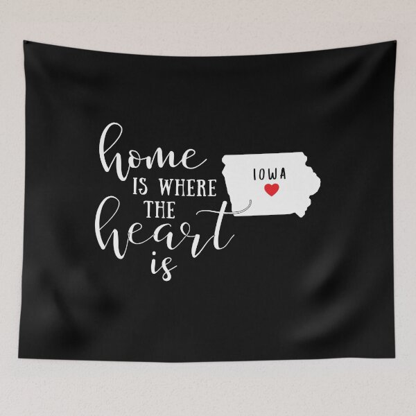 Item preview, Iowa, Home Is Where the Heart Is, Home State designed and sold by ladylaughprints.