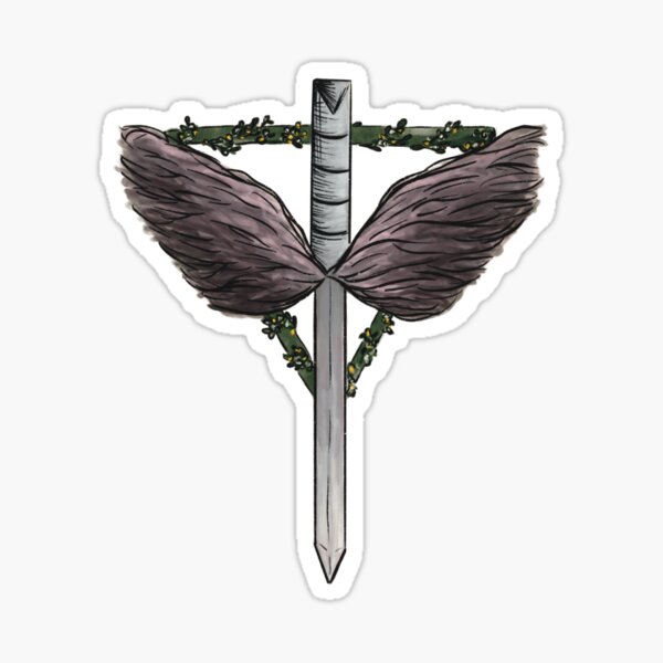 The angels shield Sticker
