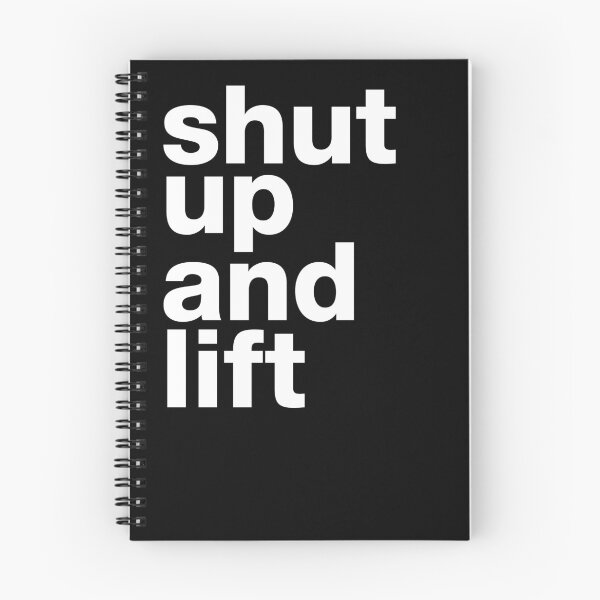 Item preview, “Shut up and lift” motivating weightlifting / crossfit statement designed and sold by TrueType.