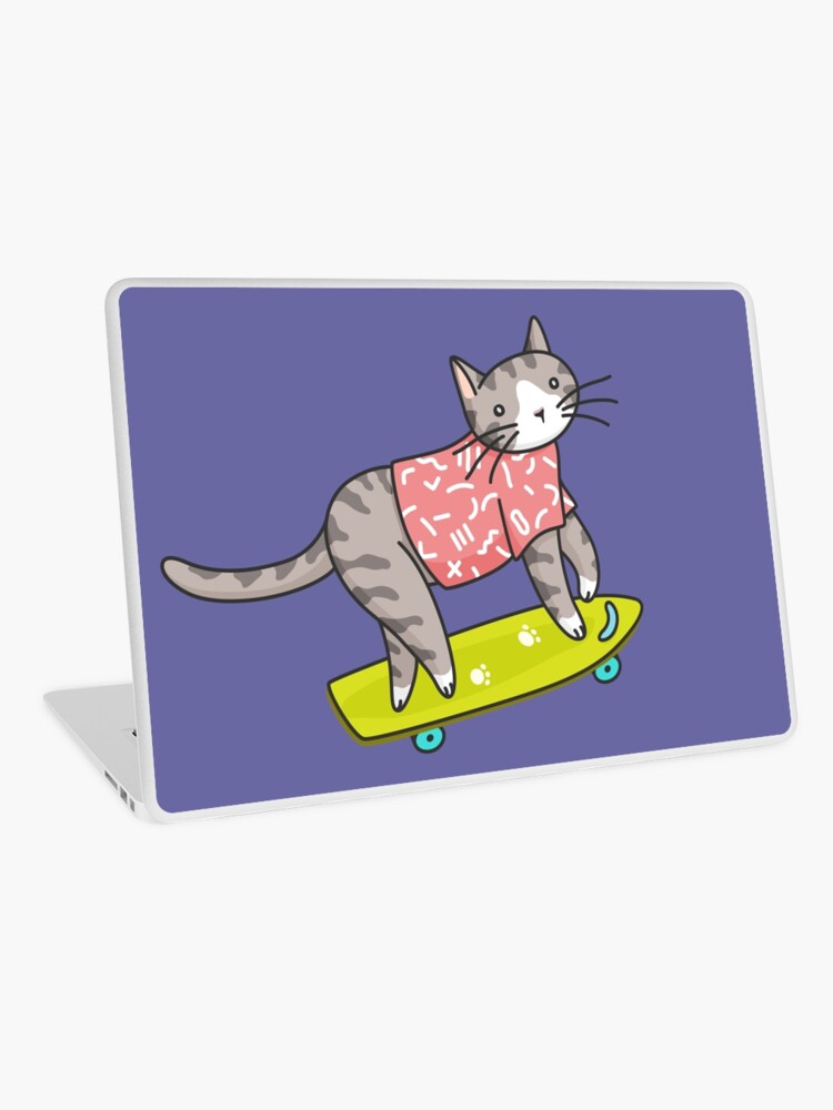 Skin Adhesive D Ordinateur Histoires De Catsville Skateboard Petit Chat Tigre Par Runcatrun Redbubble