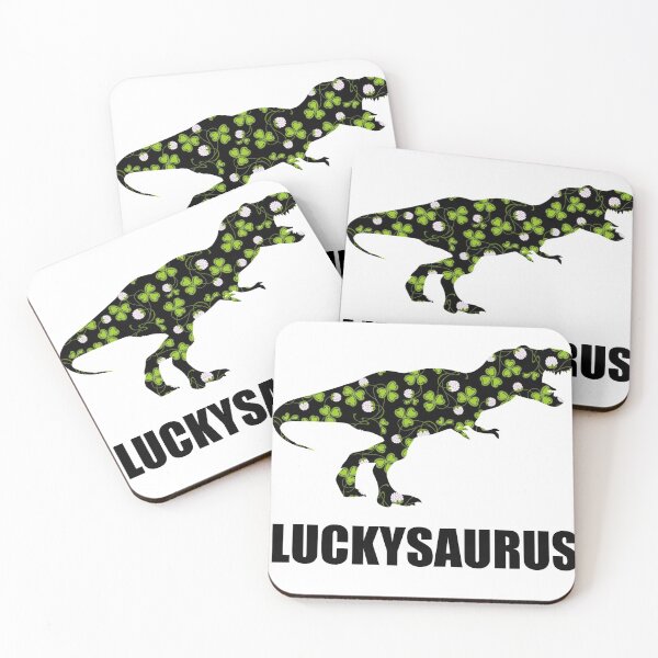 Item preview, Shamrock Clover Pattern Print Dino T Rex Luckysaurus  designed and sold by brimaworks.