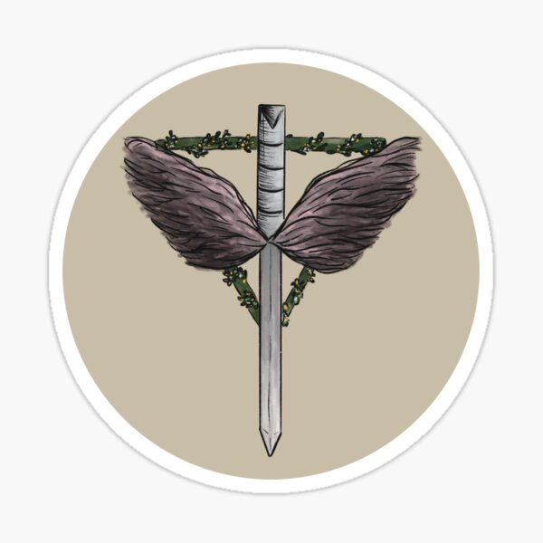 The Angels Shield, rund Sticker