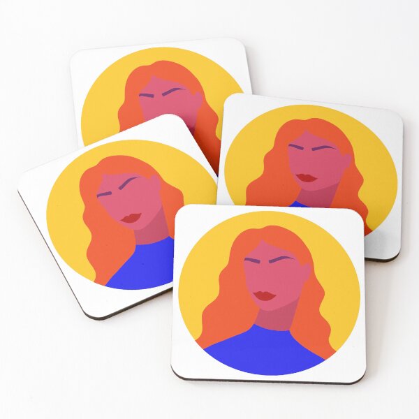Item preview, Bold Modern Female Portrait of Woman with Red Hair designed and sold by Illustratebynat.