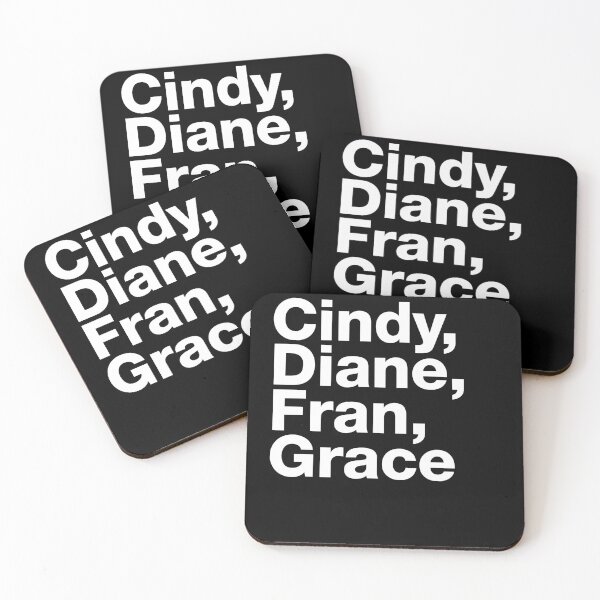 Item preview, “Cindy, Diane, Fran, Grace” list of Crossfit benchmark workouts designed and sold by TrueType.