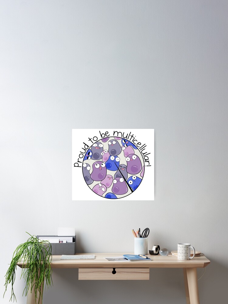 Thumbnail 1 of 3, Poster, Proud to be Multicellular designed and sold by amoebasisters.