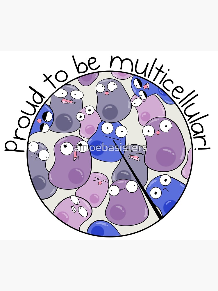 Thumbnail 2 of 2, Greeting Card, Proud to be Multicellular designed and sold by amoebasisters.