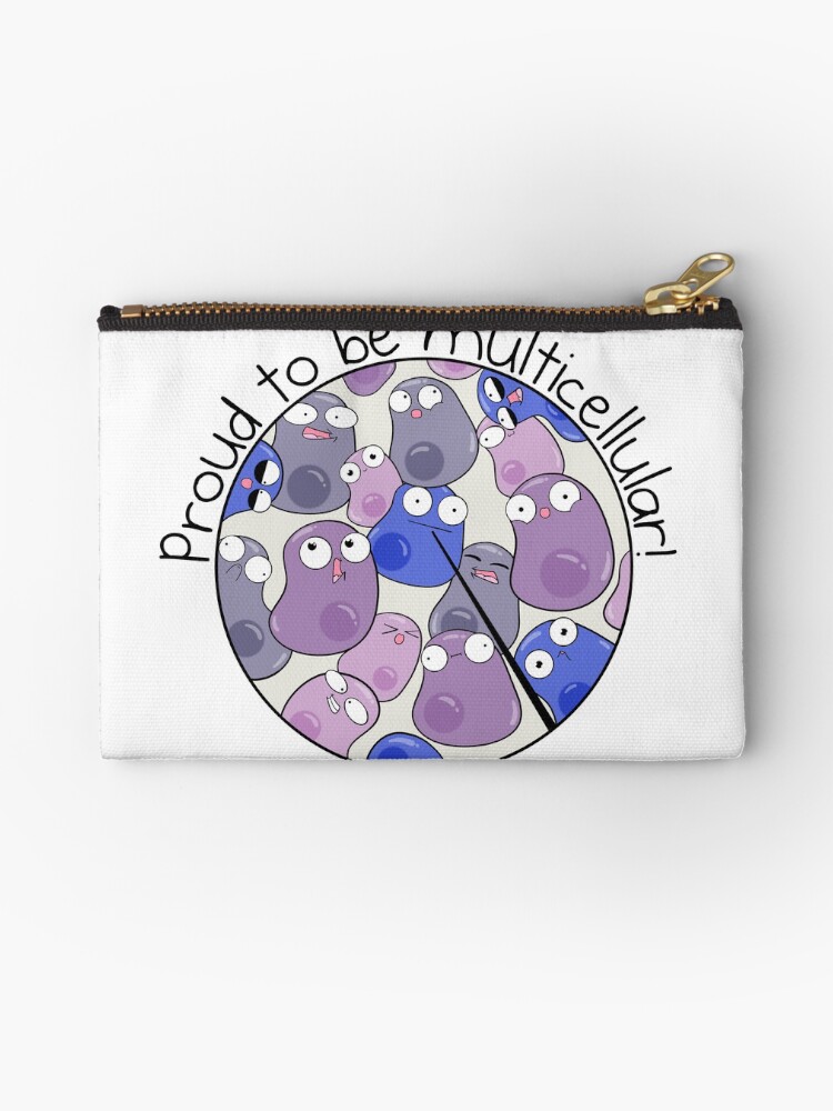 Thumbnail 1 of 4, Zipper Pouch, Proud to be Multicellular designed and sold by amoebasisters.