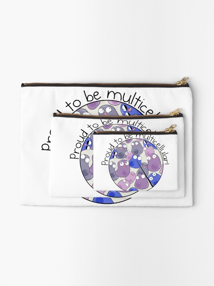 Thumbnail 2 of 4, Zipper Pouch, Proud to be Multicellular designed and sold by amoebasisters.