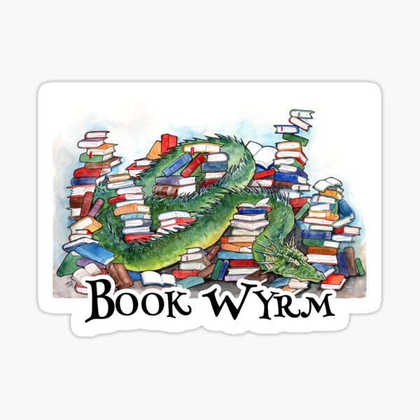 Book Wyrm Hoarder Sticker