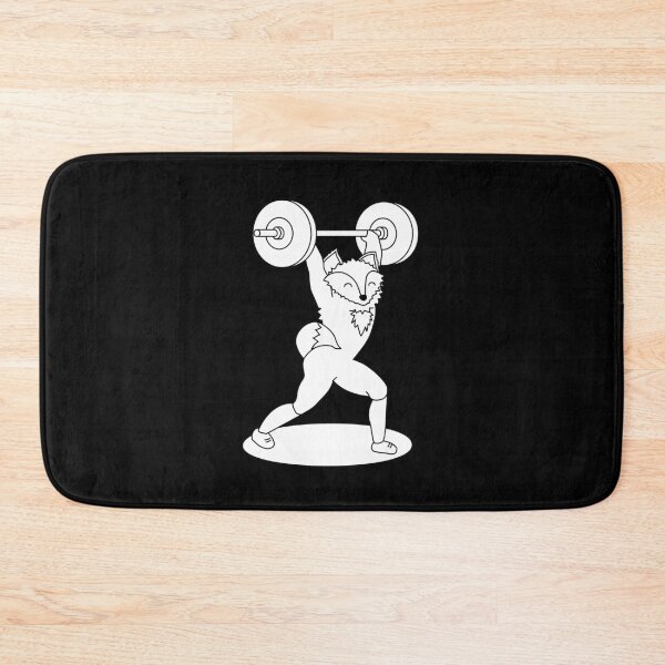 Item preview, Crossfit fox with a barbell doing a split jerk designed and sold by TrueType.