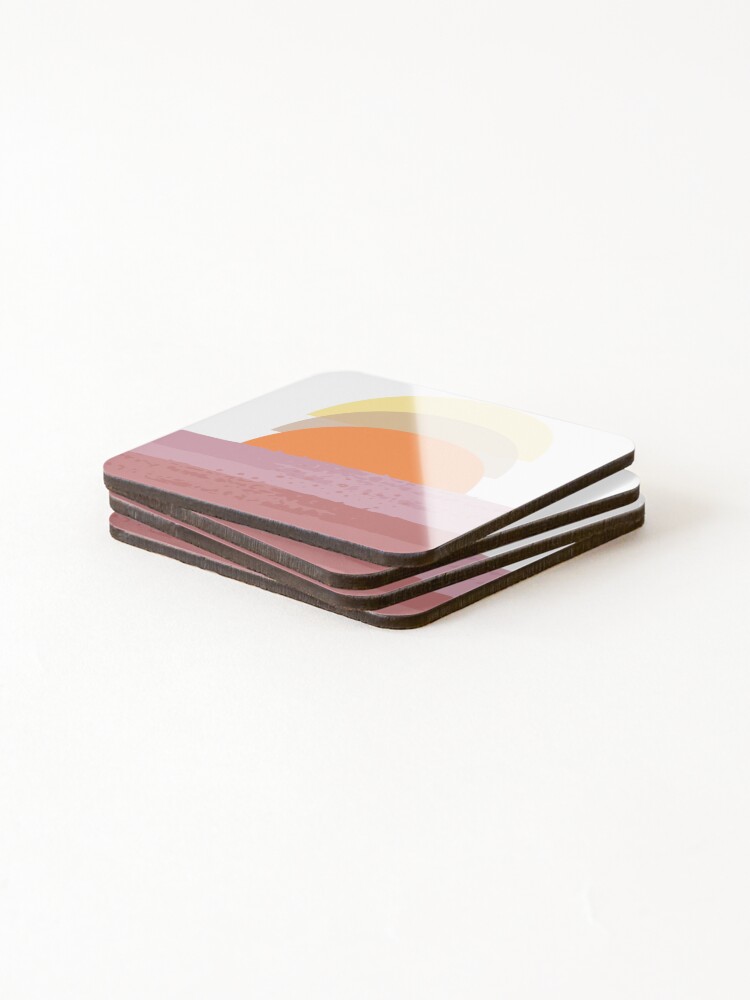 Thumbnail 4 of 5, Coasters (Set of 4), Abstract Sunset designed and sold by Rislam.