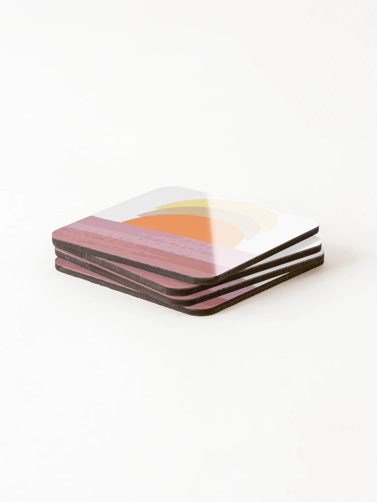 Thumbnail 4 of 5, Coasters (Set of 4), Abstract Sunset designed and sold by Rislam.