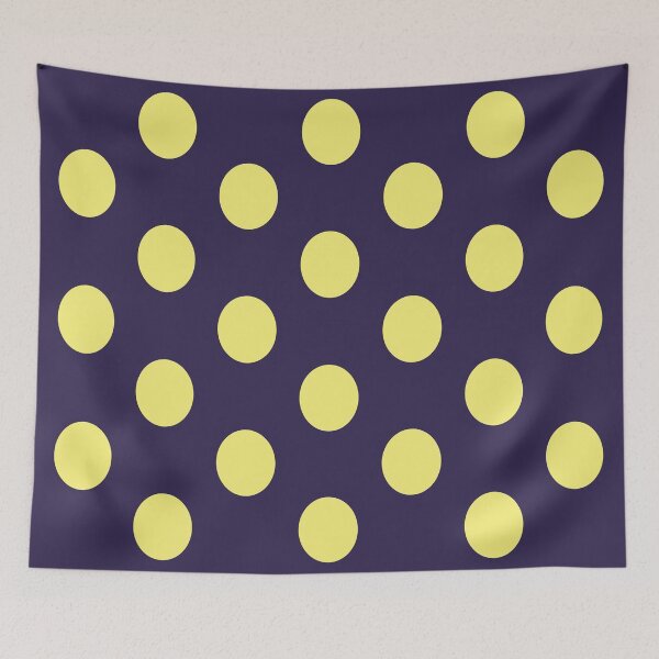 Item preview, Large YELLOW and NAVY BLUE POLKA DOTS designed and sold by RachelMacht.