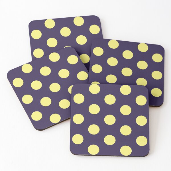 Item preview, Large YELLOW and NAVY BLUE POLKA DOTS designed and sold by RachelMacht.