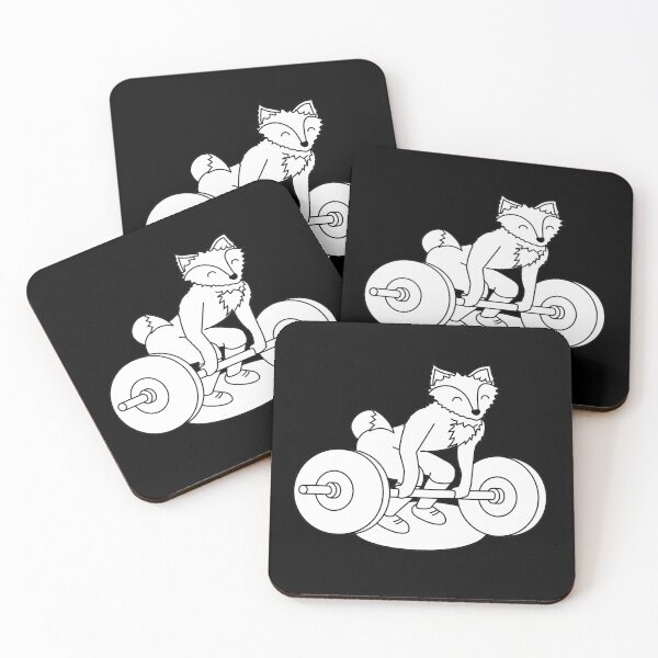 Item preview, Crossfit fox with a barbell at the deadlift designed and sold by TrueType.
