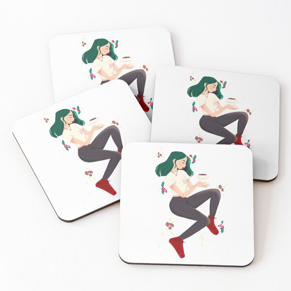 Item preview, Green Haired Barista Girl designed and sold by Kalea Clark.