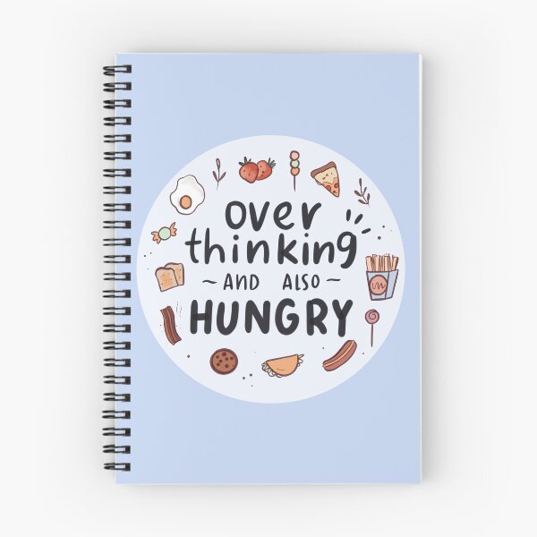 Item preview, *blue* Overthinking and also hungry designed and sold by owlcreates.
