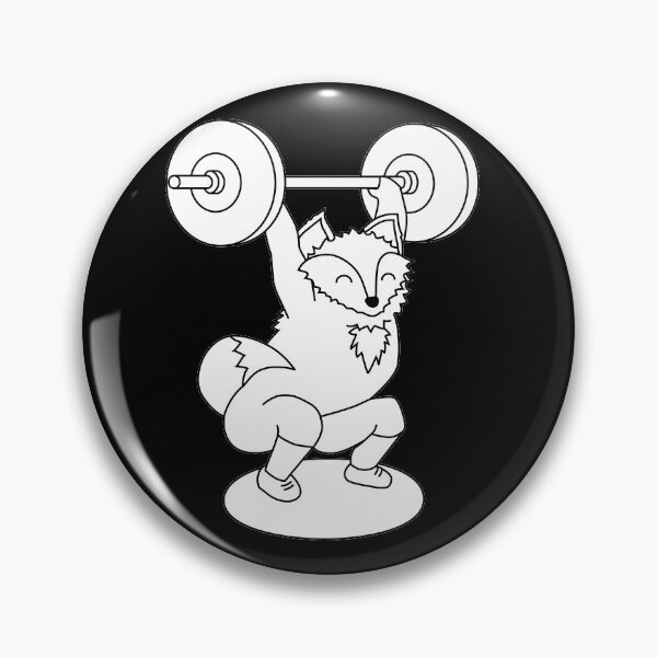 Item preview, Crossfit fox with a barbell doing a squat snatch designed and sold by TrueType.