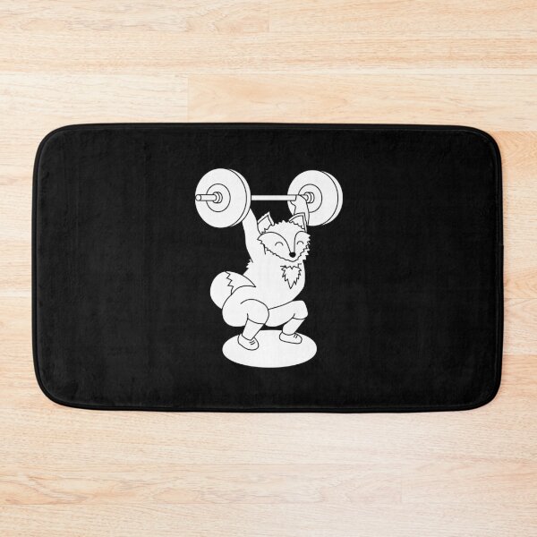 Item preview, Crossfit fox with a barbell doing a squat snatch designed and sold by TrueType.