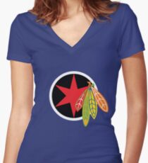 City of the Four Feathers Women's Fitted V-Neck T-Shirt