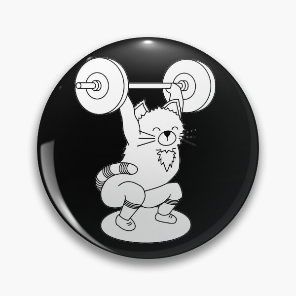Item preview, Crossfit cat with a barbell during a squat snatch designed and sold by TrueType.