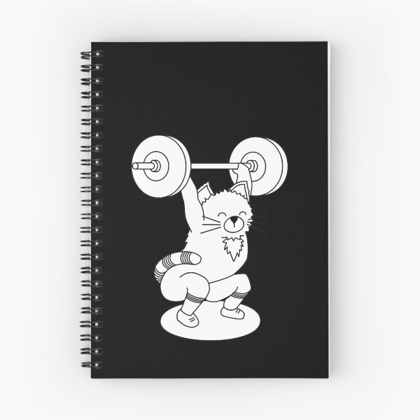 Item preview, Crossfit cat with a barbell during a squat snatch designed and sold by TrueType.