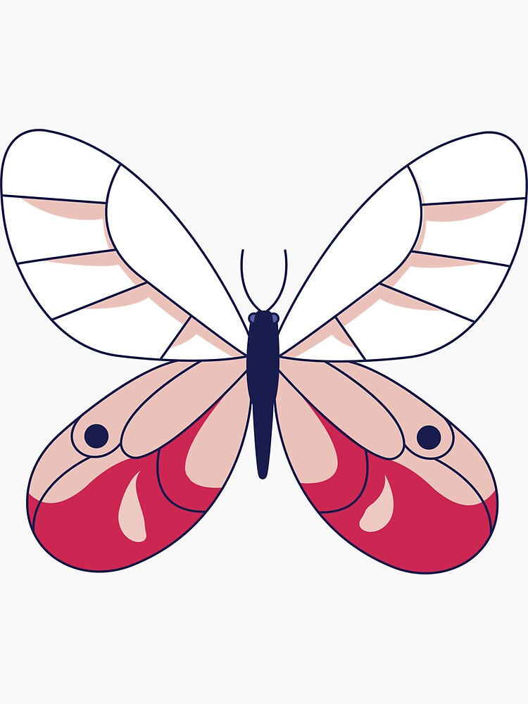 "White Butterfly" Sticker by JLancien Redbubble