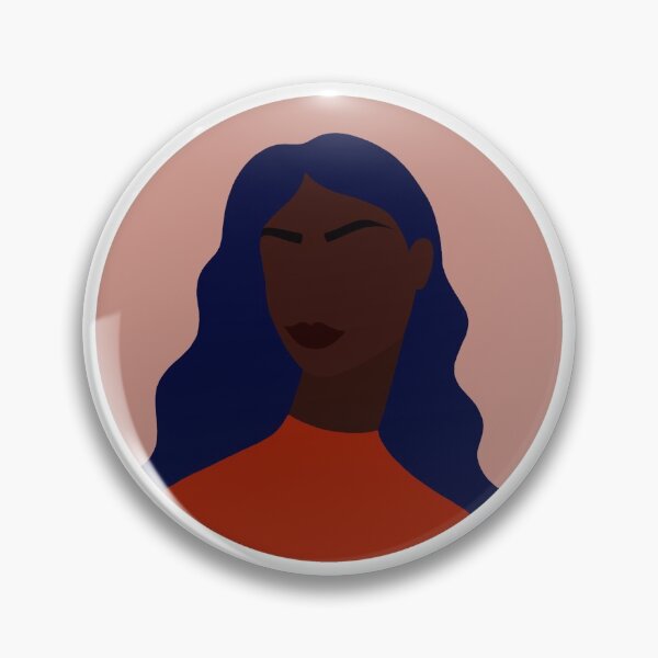 Item preview, Bold Modern Portrait of Black Woman with Blue Hair designed and sold by Illustratebynat.