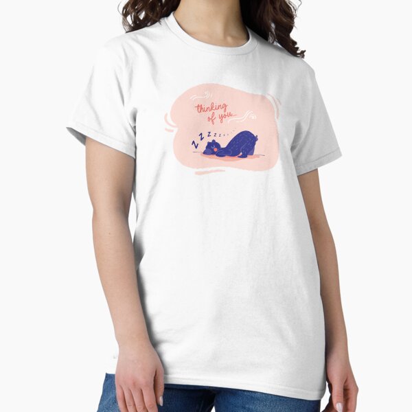 Petit ours bleu qui dort T-shirt classique