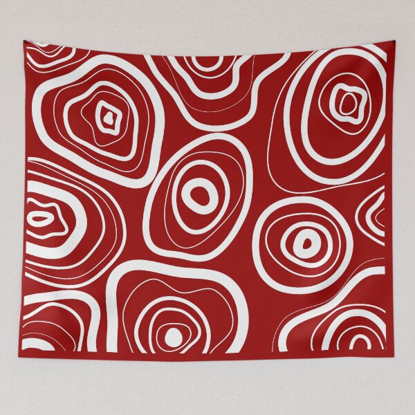 Item preview, Red and white swirls designed and sold by baixu.