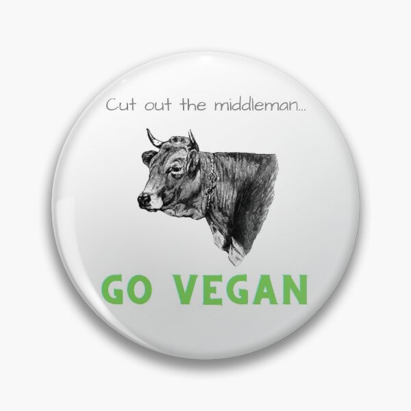 Item preview, Go vegan designed and sold by RoamingRabbit.