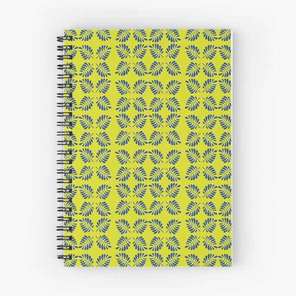 Item preview, Pinnate blue leaves on a yellow-green background designed and sold by AmilysFriends.