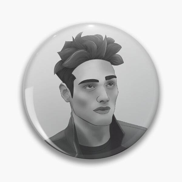 Item preview, Greyscale Male Portrait Digital Painting designed and sold by Art-by-AbbyRodz.
