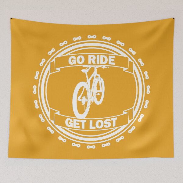 Item preview, Go Ride Get Lost Bike Chain Logo MTB White designed and sold by RabeDesigns.