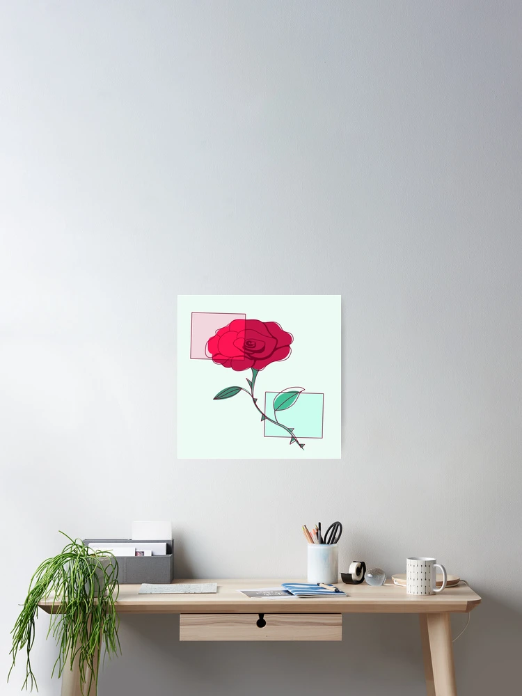 Thumbnail 2 of 3, Poster, Abstract Rose Design designed and sold by ForTheFrogWar.
