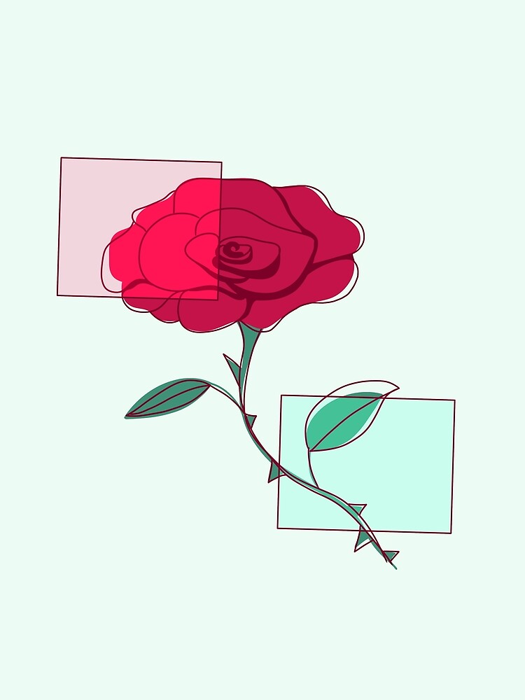 Thumbnail 3 of 3, Scarf, Abstract Rose Design designed and sold by ForTheFrogWar.