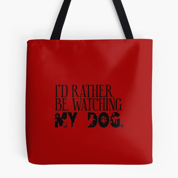 Item preview, I'd  Rather Be Watching My Dog. Dog Silhouette Black Snarky designed and sold by luvmhykdesigns.