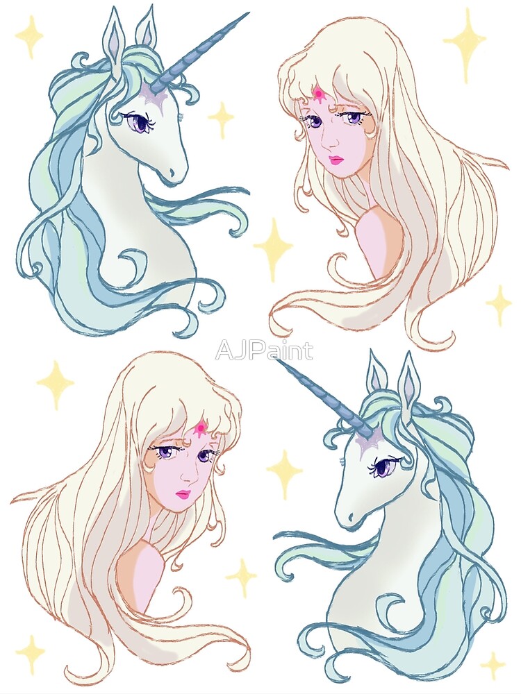 The last unicorn and lady Amalthea pattern" Photographic Print for Sale by  AJPaint | Redbubble