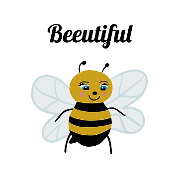 Cute Wholesome Bumble Bee with Beeutiful text | Bee gifts | Bee lover |  Gifts for children | Sticker