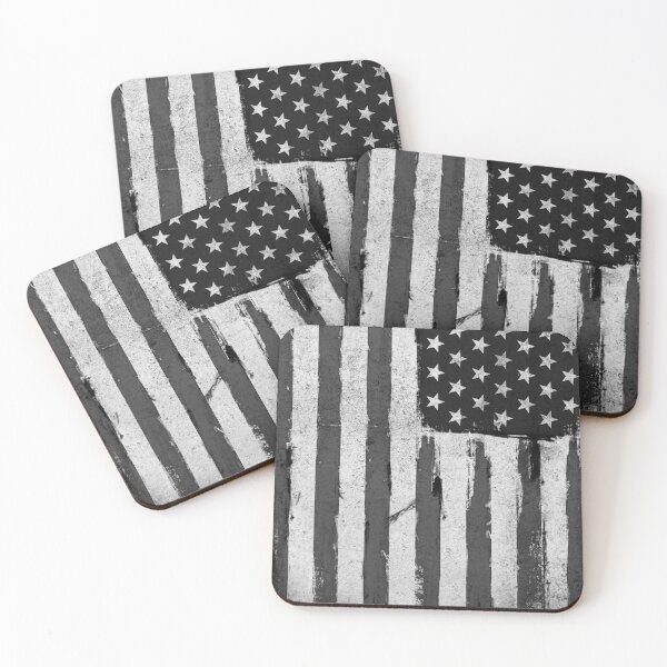 Item preview, Black and white grunge American flag designed and sold by AlexGolyakov.