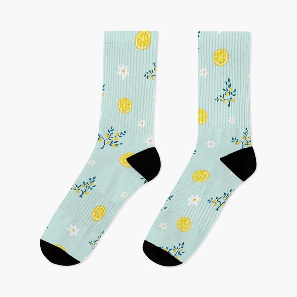 Item preview, Seamless pattern with lemons and flowers on a blue background. Lemon pattern for fabric, paper, clothing designed and sold by IriSev.