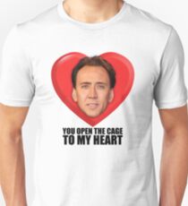 Nicolas Cage - You Open the Cage to My Heart Slim Fit T-Shirt