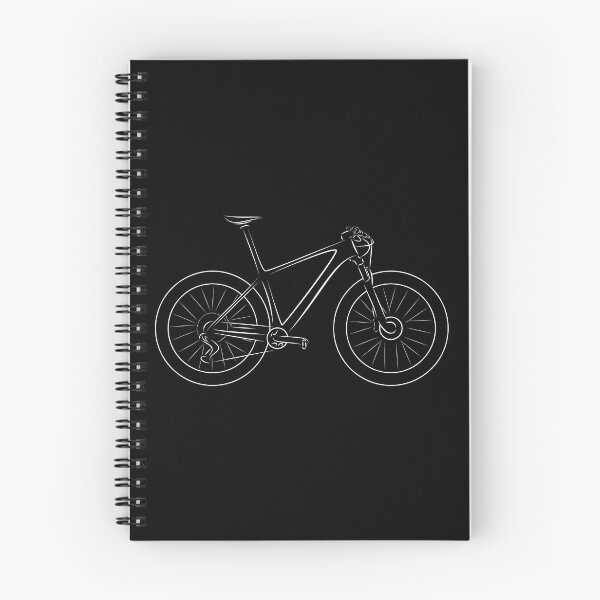 Item preview, XC Mountain Bike Line Art White designed and sold by RabeDesigns.