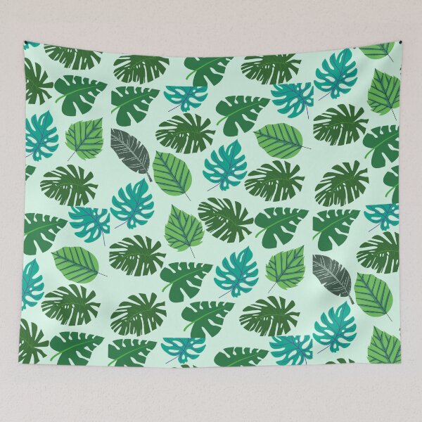 Item preview, Green leaves tropical print designed and sold by nbakash.