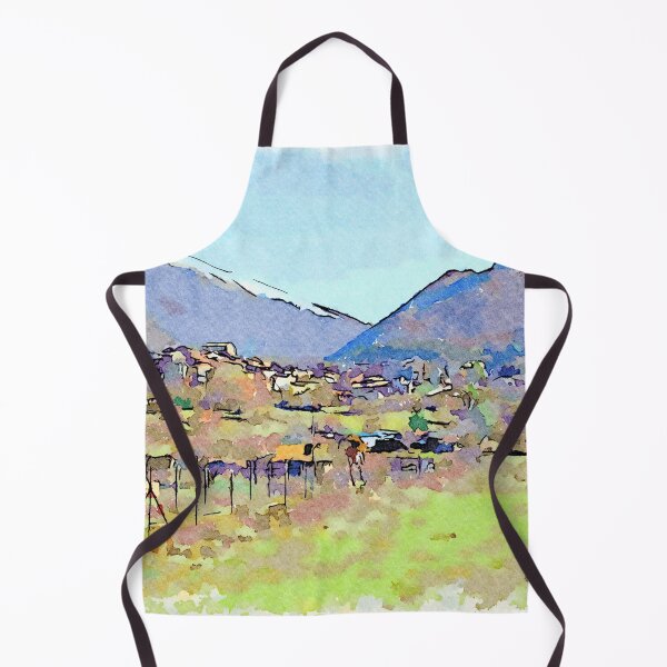 Item preview, Camerata Nuova: landscape with village and mountains designed and sold by Giuseppe Cocco.