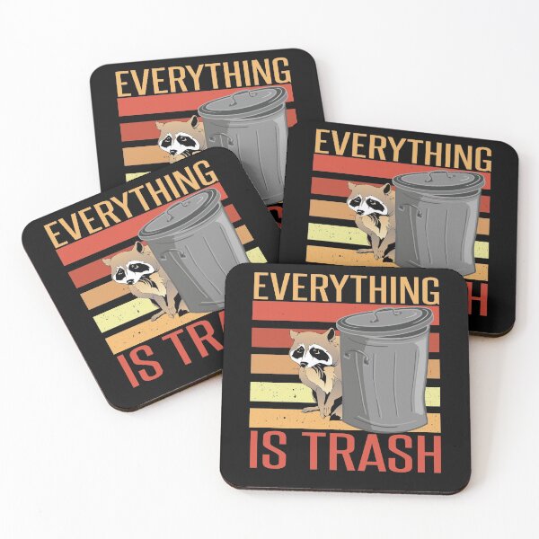 Item preview, Retro Vintage Everything Is Trash Funny Sarcastic Raccoon Camping Hiking designed and sold by 2MDesign.