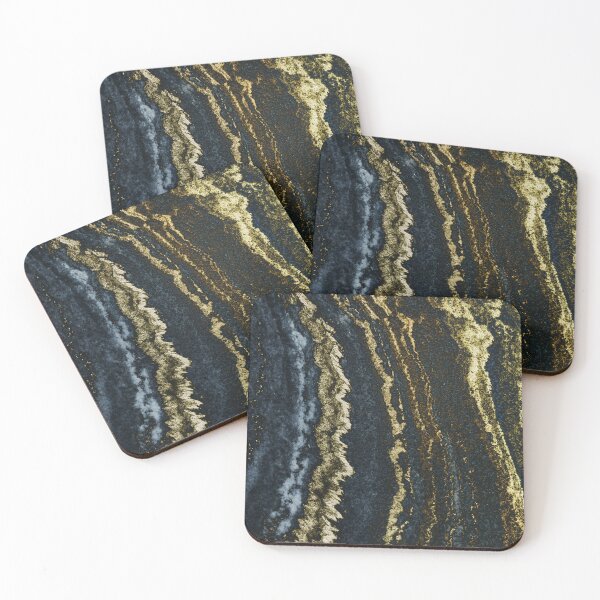 Item preview, Gold Blue Brown Marbling designed and sold by ZaydounStark.