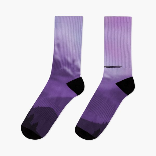 Item preview, Misty Mountains - Flying Owl (purple) designed and sold by zazuzanta.