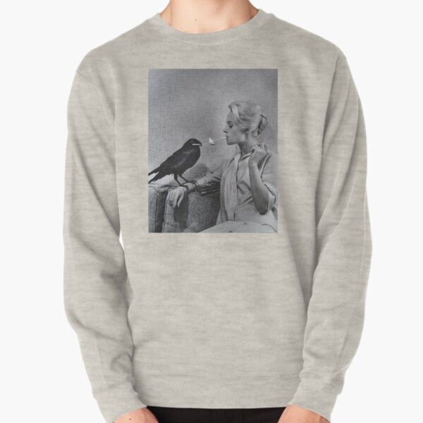 Tippi Hedren having her cigarette lit by a crow on the set of The Birds Pullover Sweatshirt